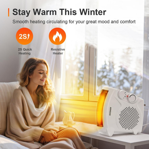 Termoventilador Calefactor Electrico 2000w Frío Calor Blanco