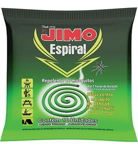 Kit 5 Caixas Repelente Jimo Espiral Contra Mosquitos C/10 Un