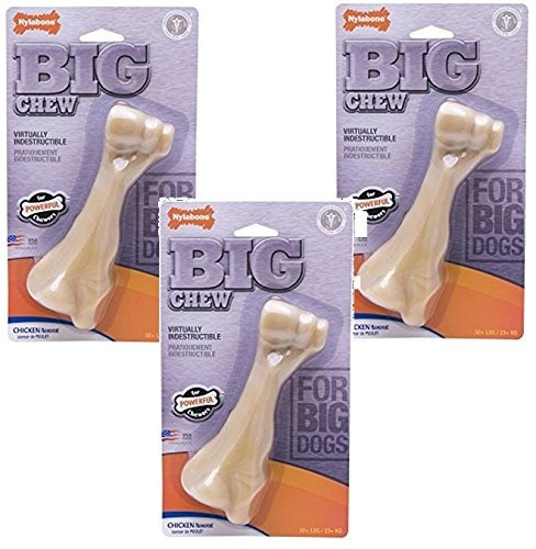 (3 Pack) Nylabone Monster Beef Gran Chew Sabor A Hueso Durad