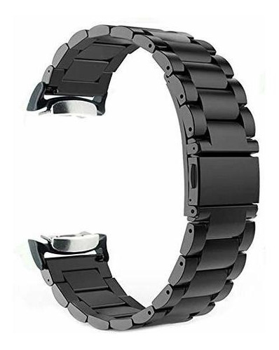 Banda Para Reloj Gear Fit2/fit 2 Pro Acero Inoxidable Negro