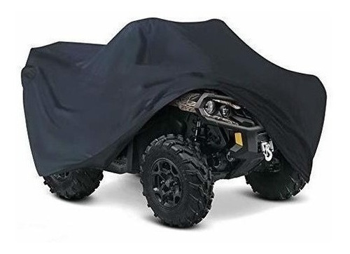 Lotfancy Atv Cover Impermeable, 300d Heavy Duty Black Quad C