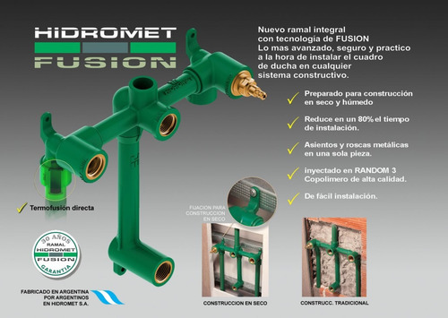 Imagen 3 de 4 de Griferia Hidromet Lavatorio Baby Doble Comando Cromo