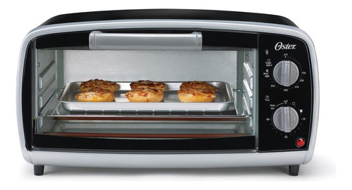 Horno Tostador Negro 4 Rebanadas 900 W