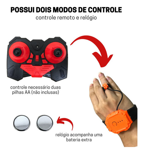 Carrito de juguete Radical Red para piruetas con control de 360°, 4x4