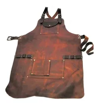 Comprar Delantal De Cuero Genuino Parrillero, Chef, Asador Unisex