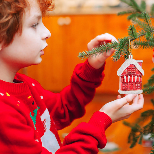 R Christmas Snow House - Colgante Con Forma De Casa De Nieve