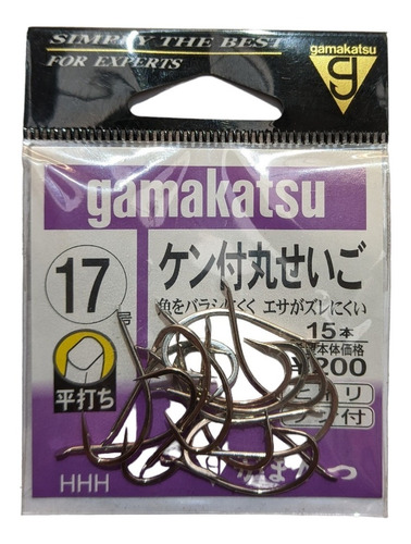 Anzuelos Gamakatsu Maruseigo 17 Con Paleta Japones X 15 U