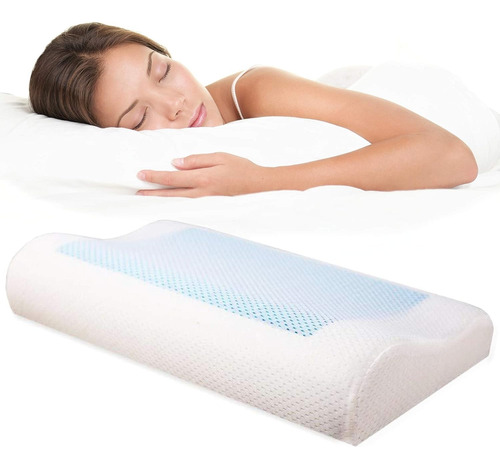 Almohada Ortopédica Viscoelástica Con Gel Frío + Funda