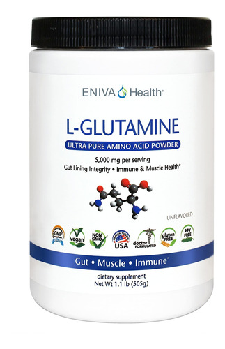 Eniva Health L-glutamina En Polvo Puro (1.1 Libras), 101 Por