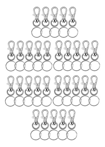 Imagen 12 de 12 de 100 Piezas De Aleación De Metal Llavero Anillos Giratorios