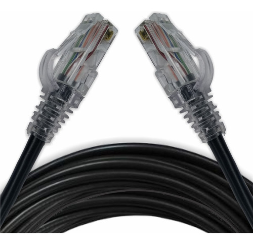 Cabo Internet / Rede Lan Utp Montado Preto 8 Metros R2687