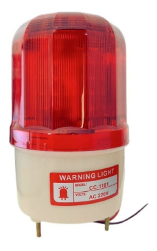 Baliza Led Giratoria 220v Apernada Emergencia Rojo