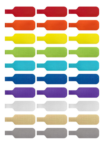 Wrap-it Storage - Etiquetas De Cable, Mediano, Multi-color (