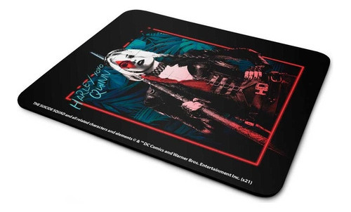 Mouse Pad Gamer Esquadrao Suicida Arlequina Harley Quinn Dc Cor Preto