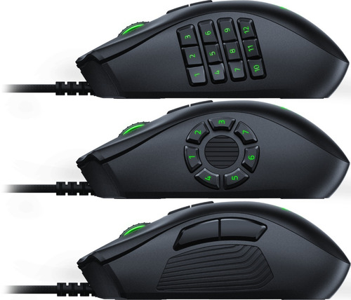 Mouse gamer de juego Razer Naga Trinity negro