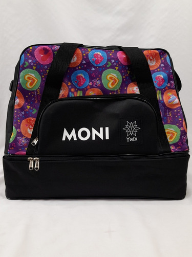 Imagen 2 de 10 de Combo Bolso De Patin Cajon Estampado Yuco + Cubre Patin