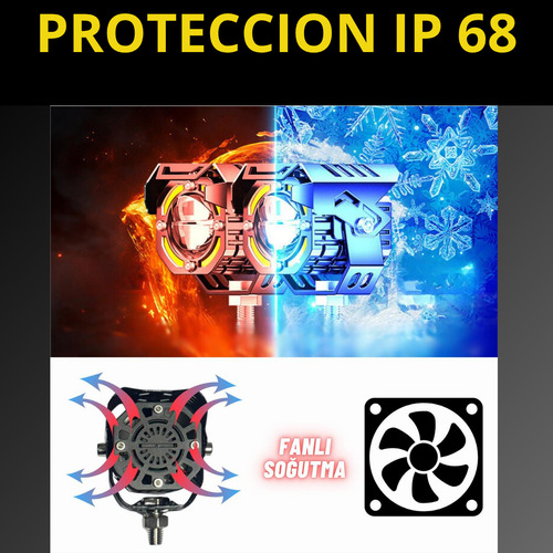Par Faro Led Premium Exploradora Moto 80w C/ Control Estrobo