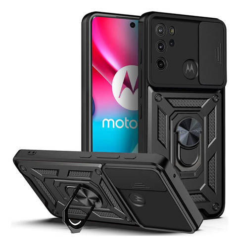  Funda Para Motorola G60s Con Cubierta De Cámara Deslizant.