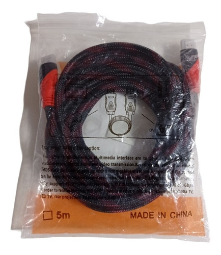 Imagen 2 de 2 de Cable Hdmi 5 Doble Malla Con Filtro