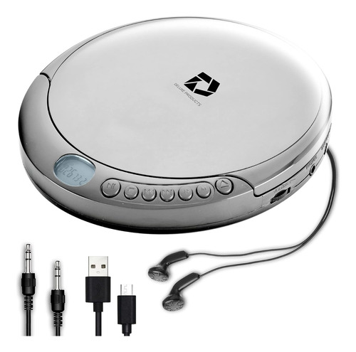 Cd Player Portatil Discman Anti Golpes Aux Incluye Audifonos