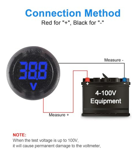 Medidor De Voltaje Para Automóvil De 6 Pzas Cc De 4 A 100 V