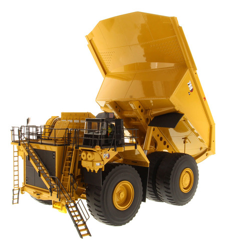 Miniatura Detalhada 1/50 Caterpillar 798 Caminhão Mineração Cor Amarelo