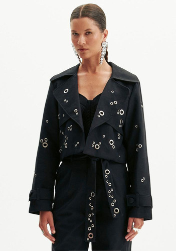 Blazer Alfaiataria Com Aplicacao Amarante
