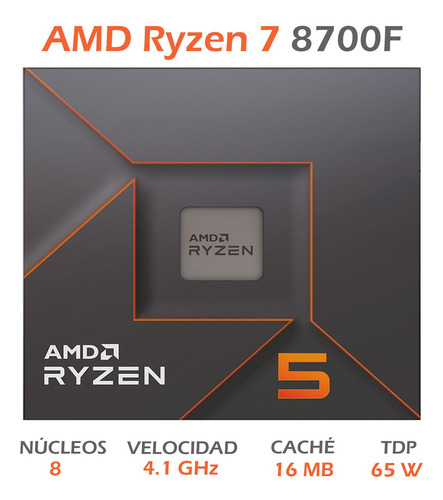 Procesador Amd Ryzen 7 8700f Am5 100-100001590box 5 Ghz