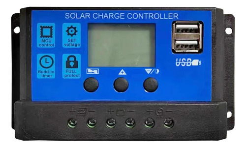 Controlador De Carga Solar 12v/24v Pwm 10a Con Ajuste De Tem