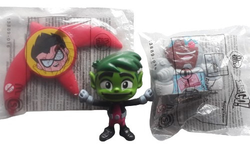 Teen Titans Go Robin Beast Boy Cyborg Colec Mc Donald´s 2019 (Usado)