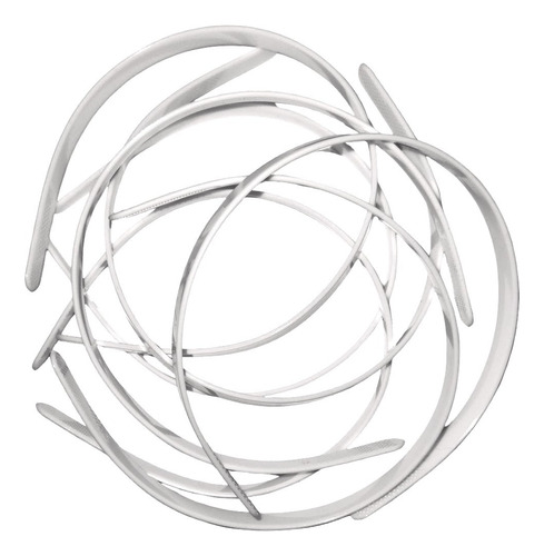 Vincha Plástica 1cm Para Forrar Color Deco Cotillon X 25u Blanco