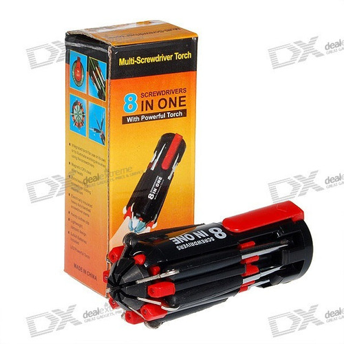 Lanterna Ferramenta Muli-screwdriver 8 Em 1