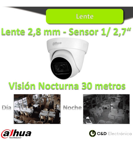Kit Seguridad Dahua Dvr 8ch+ Disco+5 Cámaras 2mp C/micrófono