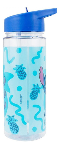 Stitch Garrafa Disney 450 Ml Mochila Sacola Stitch Azul Kit Chaveiro Emborrachado