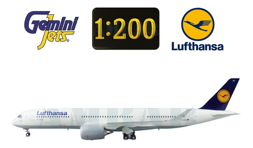 Miniatura Avião Lufthansa Airbus A350-900 D-aixa 1/200