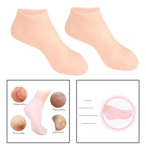 3 Calcetines De Silicona Suave Para Los Pies, Protección