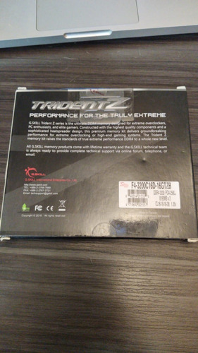 Imagem 2 de 2 de Memória Ram G.skill Tridentz 16gb Ddr4 3200mhz Cl16 (2x 8gb)