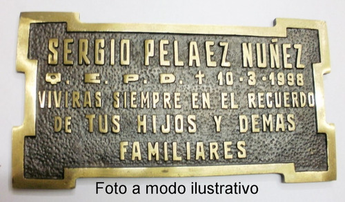 Placa De Bronce