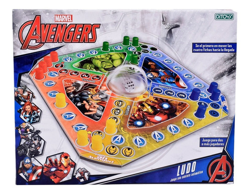 Imagen 3 de 3 de Juego Ludo Avengers Vengadores Marvel Ditoys Ludomatic