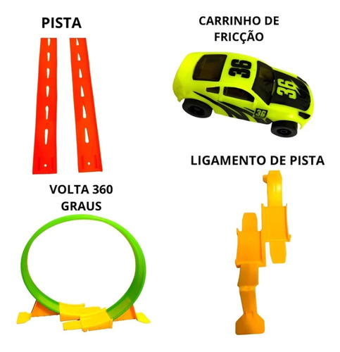 Ista De Corrida Com Lançador E Loop 360o Diversão Total
