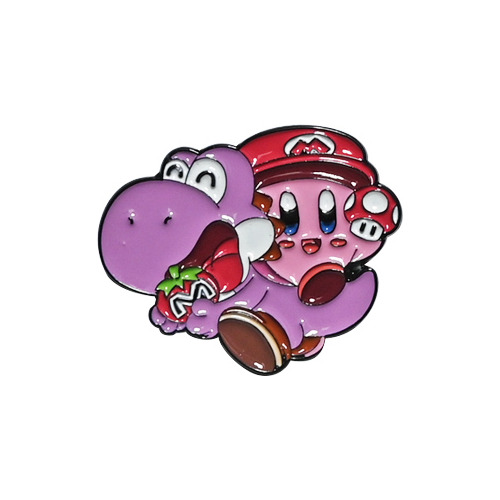Pin Metalico Diseño Yoshi Kirby Mario Bros Anime Videojuego