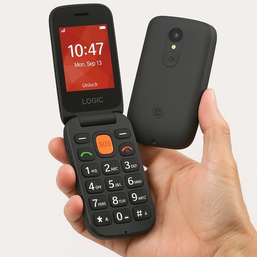 Celular Almeja Logicf11 Adulto Mayor Batería Larga Botón Sos
