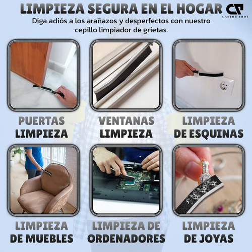 Cepillo Limpieza Hogar - Pack 4 Cepillos Limpieza Hogar -