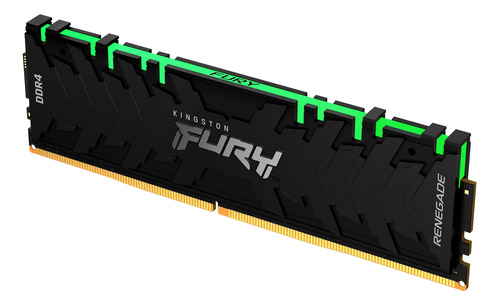 Imagen 1 de 1 de Memoria RAM Fury Renegade DDR4 RGB gamer color negro  8GB 1 Kingston KF436C16RBA/8