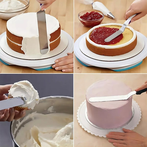 Espátula Acodada Grande Decoración Pasteles Alisador