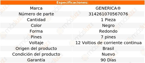 (1) Interruptor Maestro Control Espejo Negro Courier 01/10
