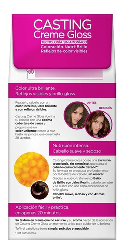 Casting Creme Gloss / L'oréal, N° 535, Chocolate (unidad)