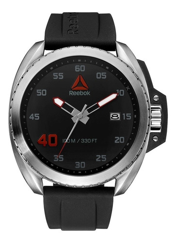 Reloj Reebok Protect Steel Rd-pro-g3-s1ib-br Color de la malla Negro Color del bisel Plateado Color del fondo Negro