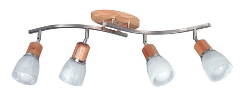 Imagen 1 de 1 de Plafón Techo 4 Luces Madera Paraiso Natural Platil Carilux