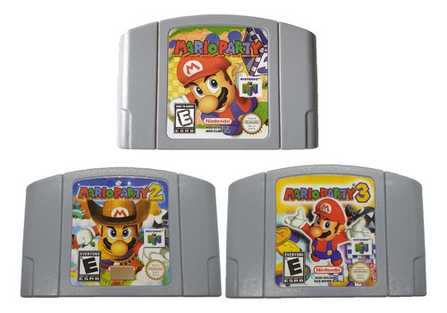 Mario Party 1, 2 Y 3 N64juegos Fisicos Saga Completa Clasico